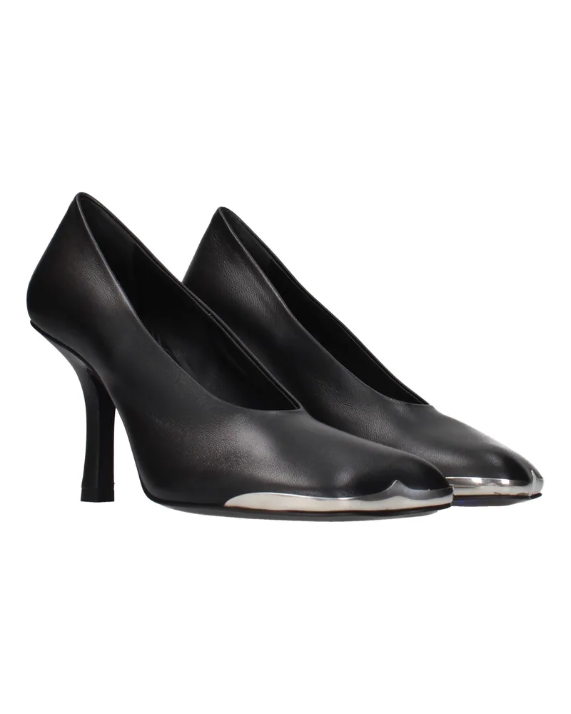 Burberry Women's Black Leather High Heel Pumps Black