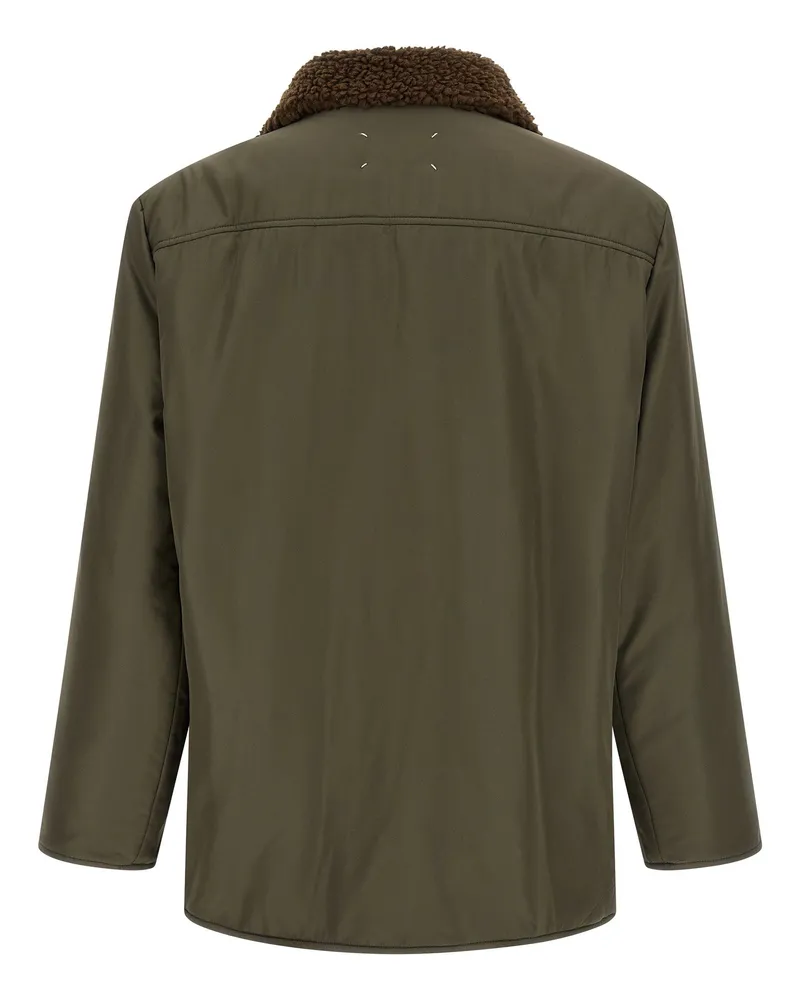 Maison Margiela Shearling Collar Parka — Olive Green Olive