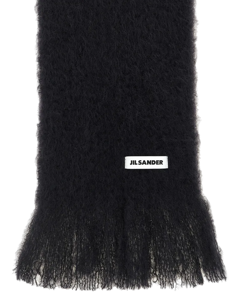 Jil Sander Mohair Blend Scarf — Black Black