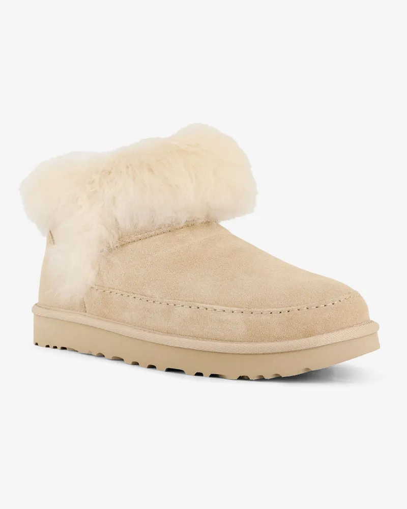 UGG Women's Classic Ultra Mini Suede Boots Beige Pelle Beige