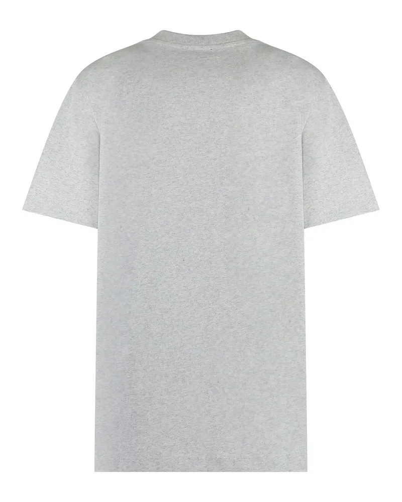 A.P.C. Women's T-Shirt Rue Madame Heathered Grey-Black Cotton T-Shirts & Jerseys Grey/black Gray