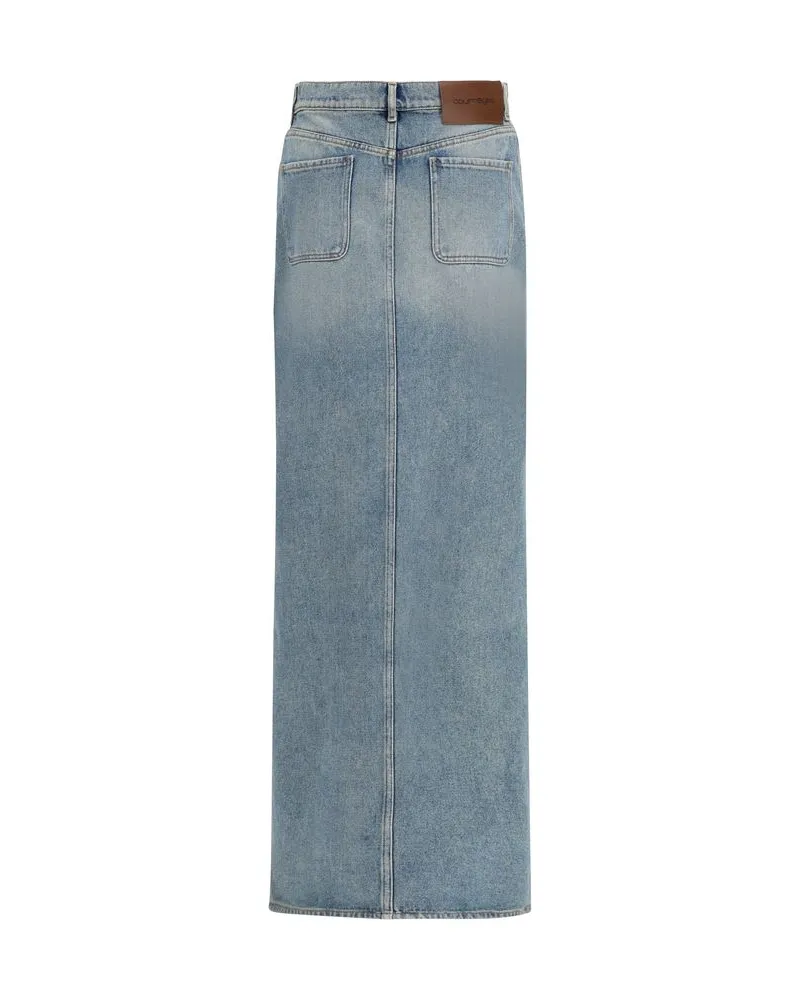 Courrèges Women's Blue Denim Skirt Blue