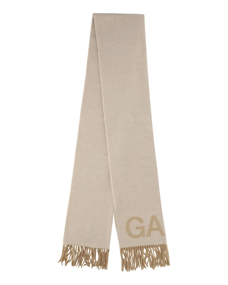 Ganni Women's Scarf Egret Scarfs Beige