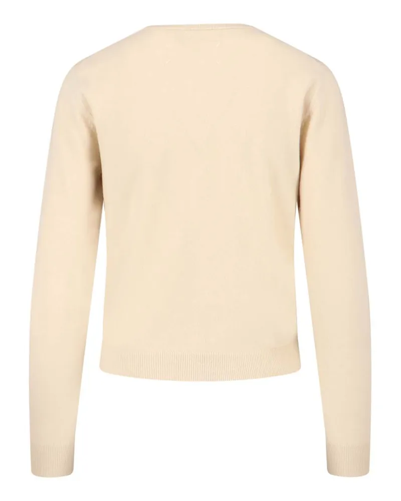 Maison Margiela Women Sweaters White Virgin Wool Beige