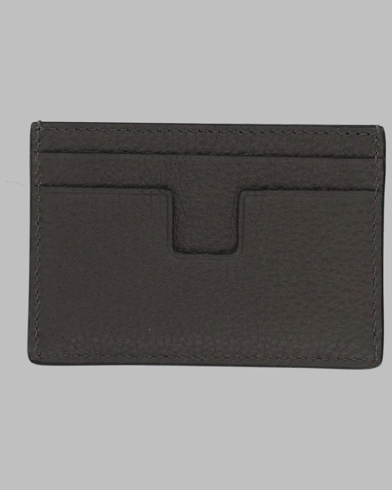 Tom Ford Fiore Card Case — Gray Gray
