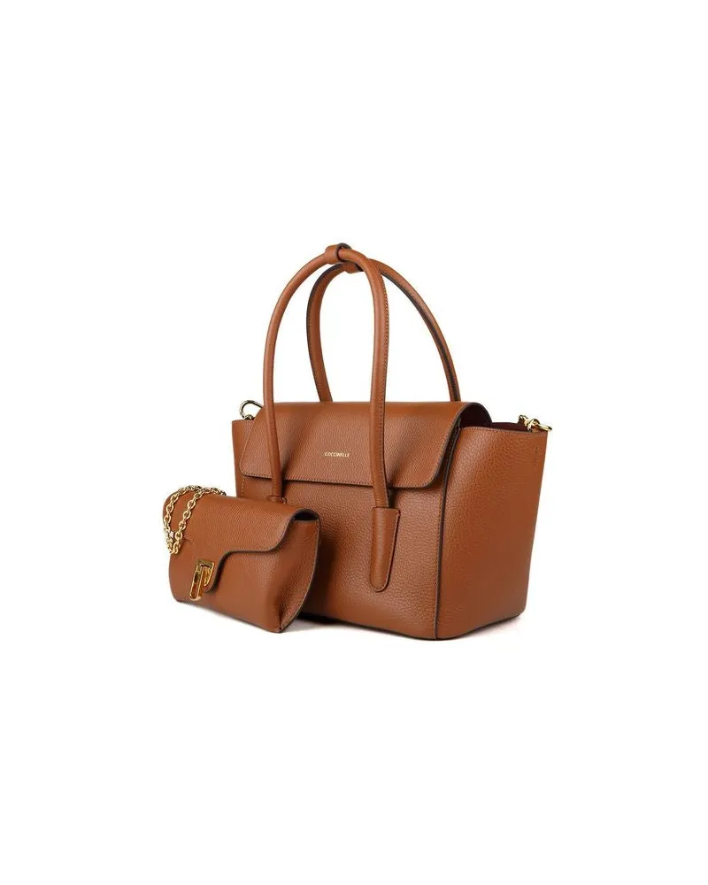 Coccinelle Women's Handbag Cognac Cowhide Cognac