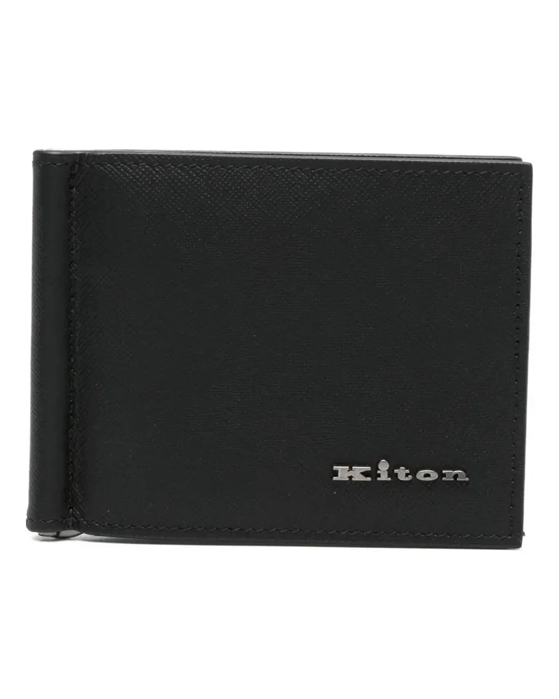 Kiton Women's Leather Wallet Aw25 M Black