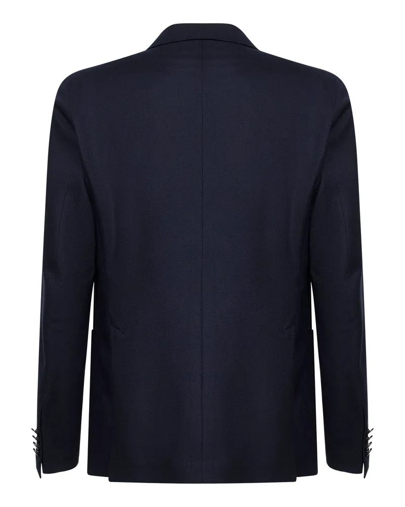 Tagliatore Men's Blazer Montecarlo Blue Virgin Wool Jacket Navy