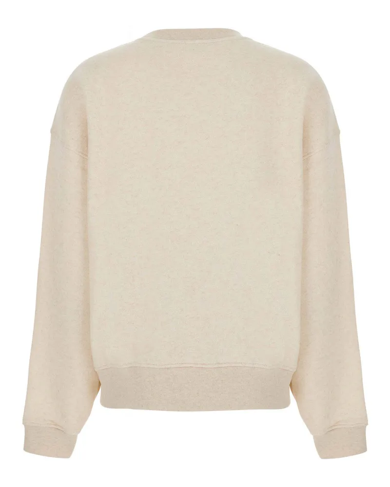 ba&sh Logo-Print Cotton-Blend Sweatshirt — Beige Beige