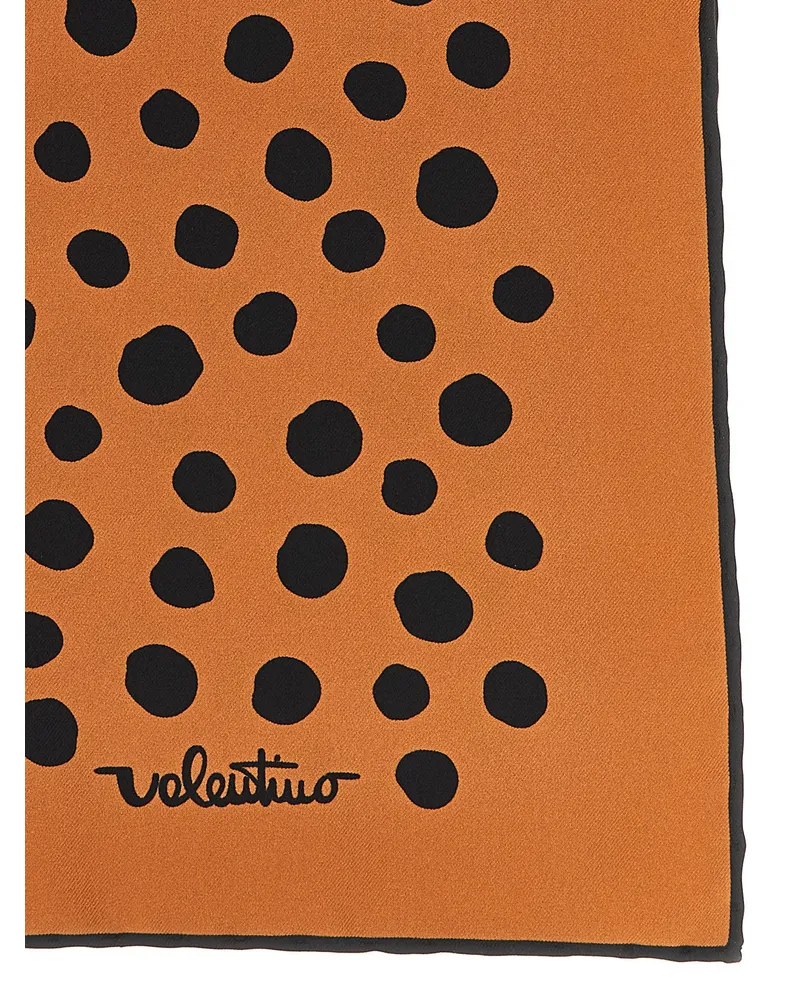 Valentino Garavani Women's Brown Silk Scarf Brown