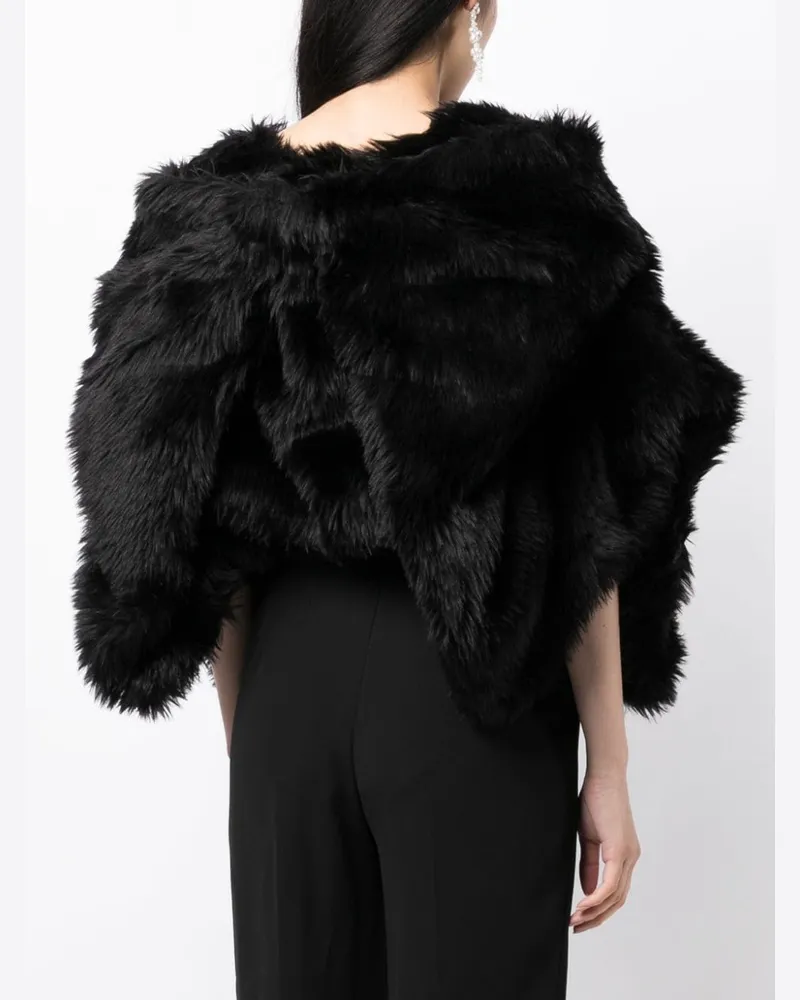 Comme des Garçons Faux-Fur Cropped Jacket — Black Black
