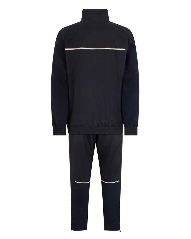 HUGO BOSS Men's Jumpsuit With Zip And High Collar Black Polyester Sweatshirts Sweater Black