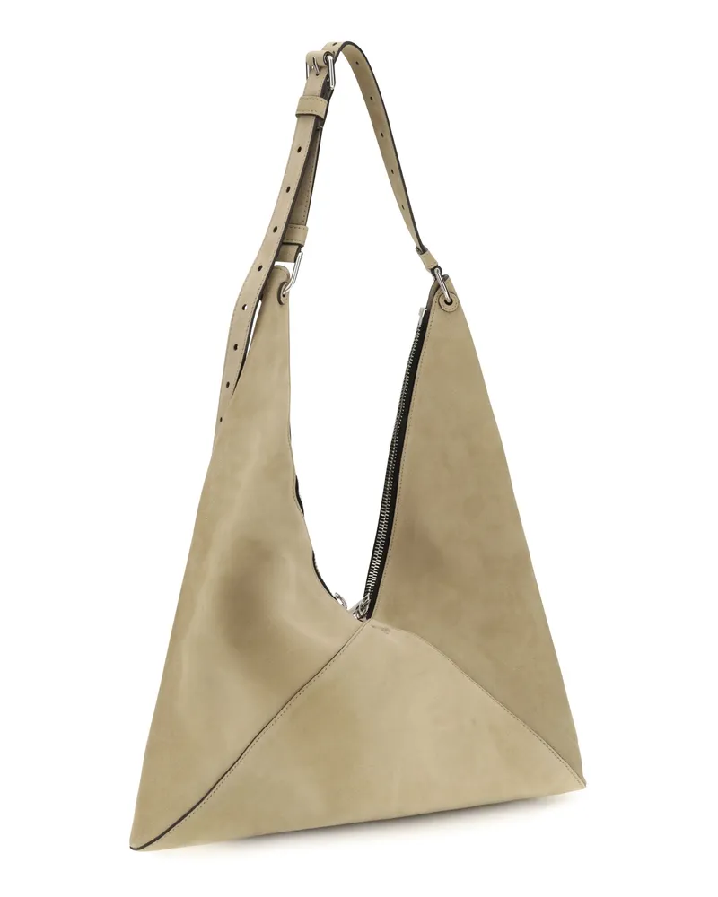 Moschino Suede Hobo Bag — Beige Beige