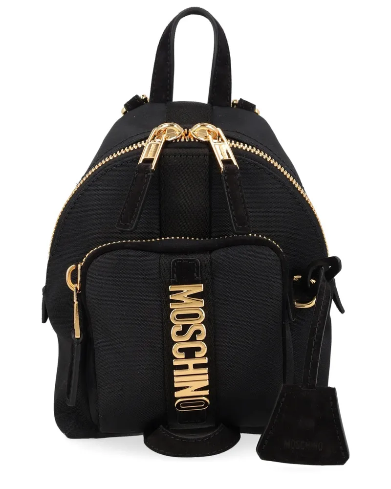 Moschino Women's Backpack Carry Me Black Polyester Backpacks Black