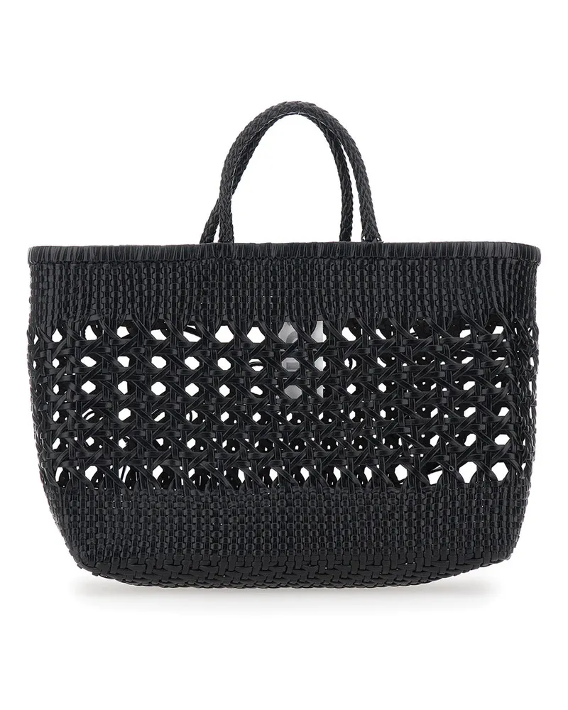 OSOI Women's Tote Bag Biscuit Black Recycled Leather Handbags Hand Black