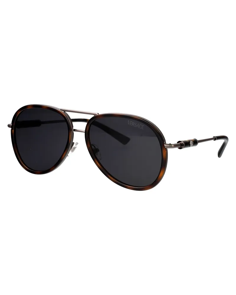 Versace Unisex Sunglasses 0ve2260 Havana Metal Brown