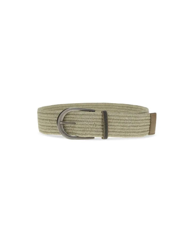 Brunello Cucinelli Women's Beige Linen Regular Belt Beige