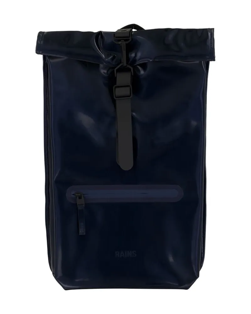 RAINS Unisex Rolltop Rucksack W3 Backpack -  Synthetic Blue Bags Backpacks Navy