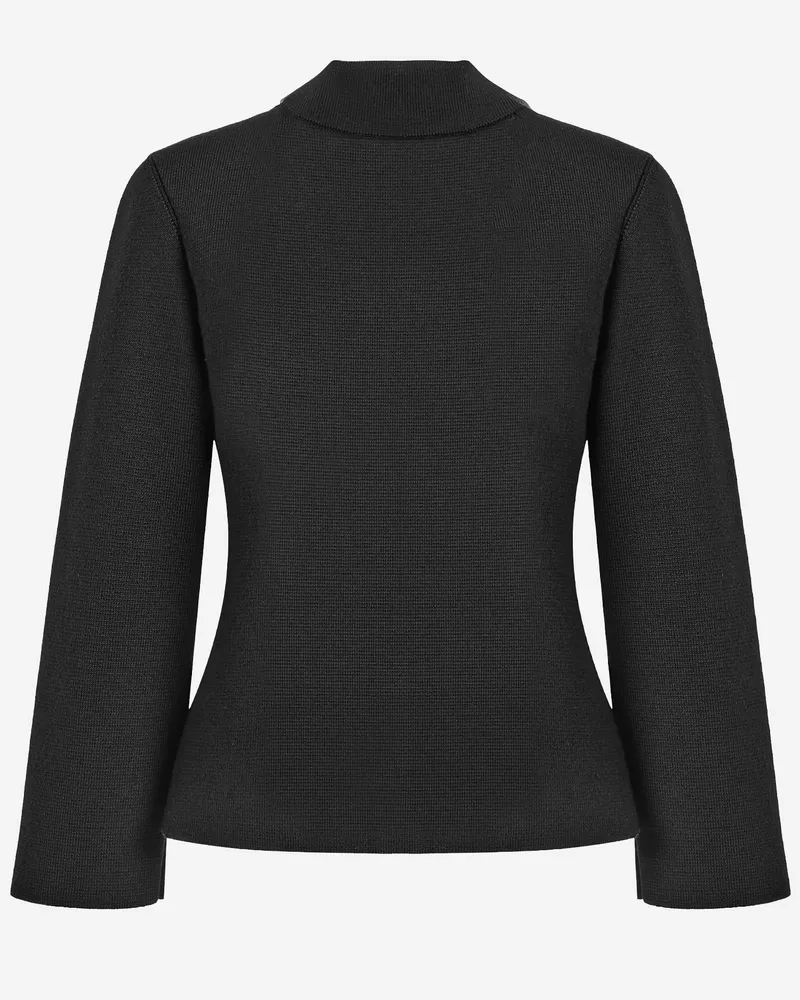Saint Laurent Wool Polo Cardigan — Black Black
