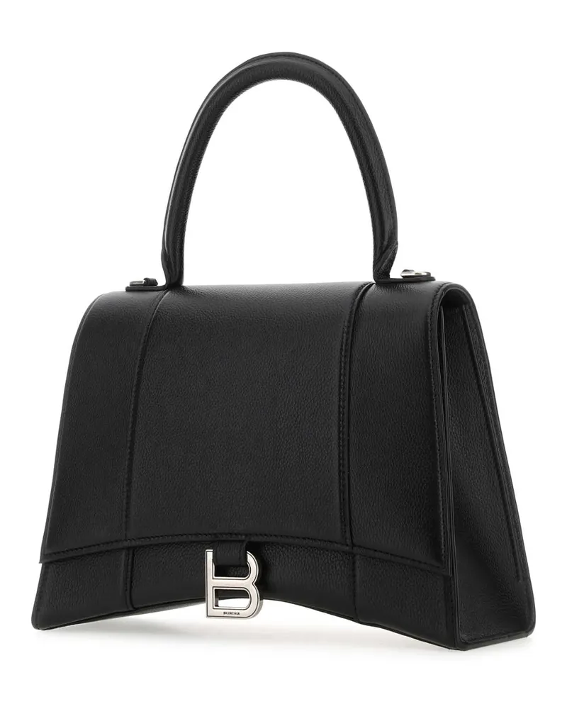 Balenciaga Hourglass Top Handle Bag — Black Black