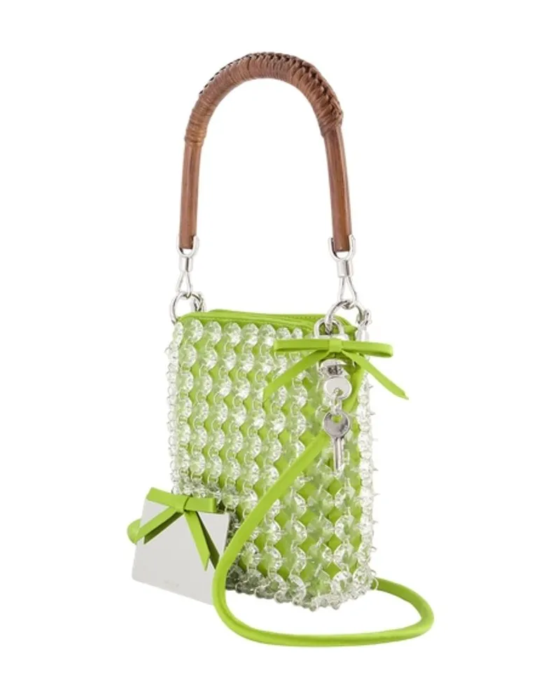 Self-Portrait Women's Chandelier Teapot Mini Bag - Self Portrait Synthetic Green Handbags-Purses Green