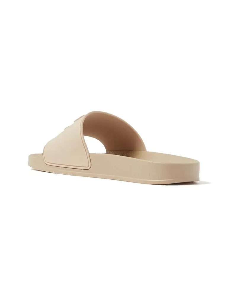 Palm Angels Women's Beige Rubber Slides Shoe Beige