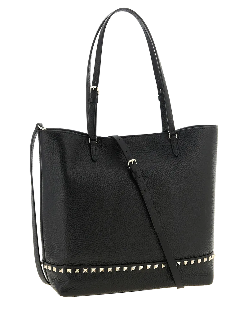Valentino Garavani Rockstud Tote Bag — Black Black