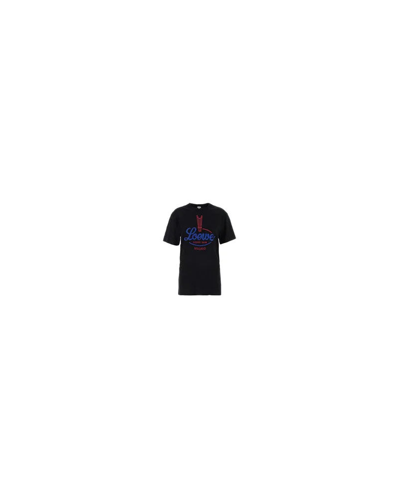 Loewe Black Exterior: Polyester Cotton T-Shirt T-shirts And Polos Black