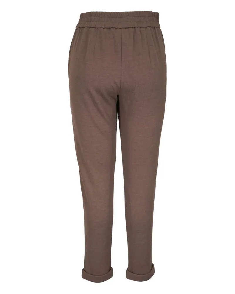 Brunello Cucinelli Women's Embellished Track Pants Aw25 W Brown