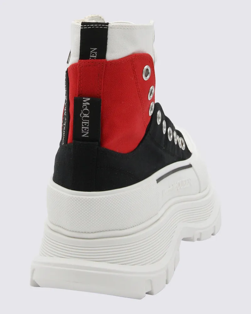 Alexander McQueen Men's Boots Blk-L.r-Wh-Of.w-B.-S _cover Tex Sole El Blk/l.r/wh/of.w/b./s Multicolor