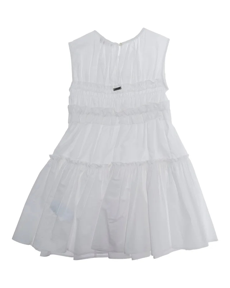 Monnalisa Girls' Dress New Capri White Cotton White