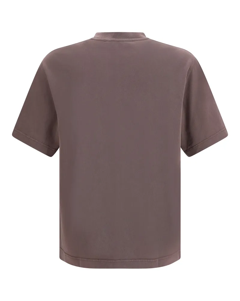 Jacquemus Logo-Patch Cotton T-Shirt — Brown Brown