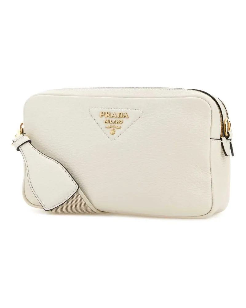 Prada Women's White Leather Crossbody Bag Bianco 1 N Borse A Tracolla White