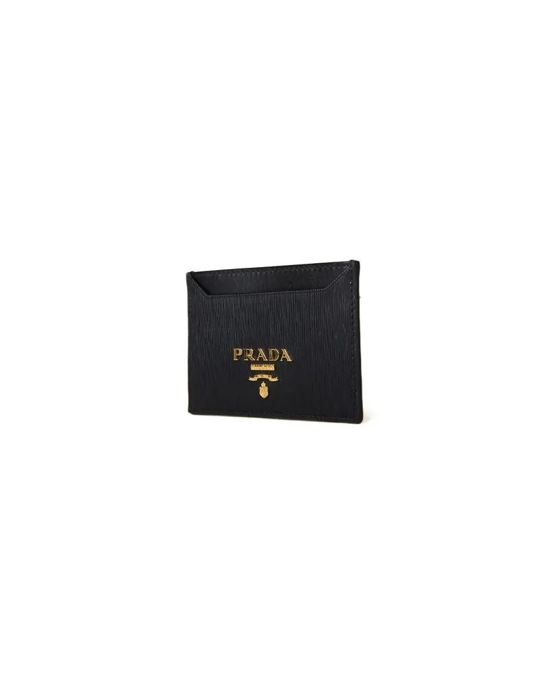 Prada Women's Wallet Black Calfskin Bags Black