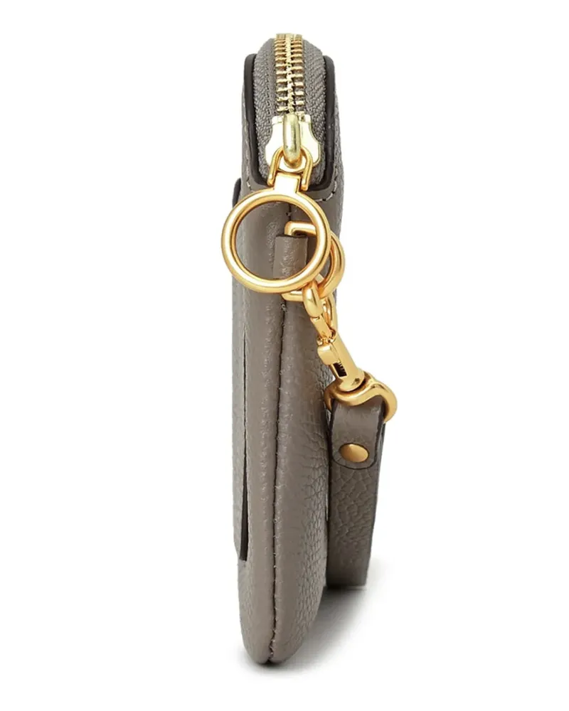 Tory Burch Women's Perry Bombe Wristlet Clutch Grey Bags Gray