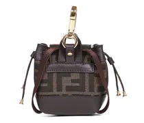 FF Jacquard Nano Backpack Charm — Brown