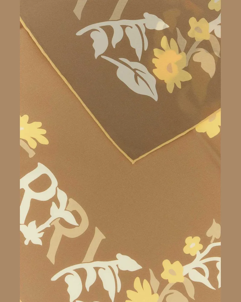 Burberry Floral Scarf — Beige Beige