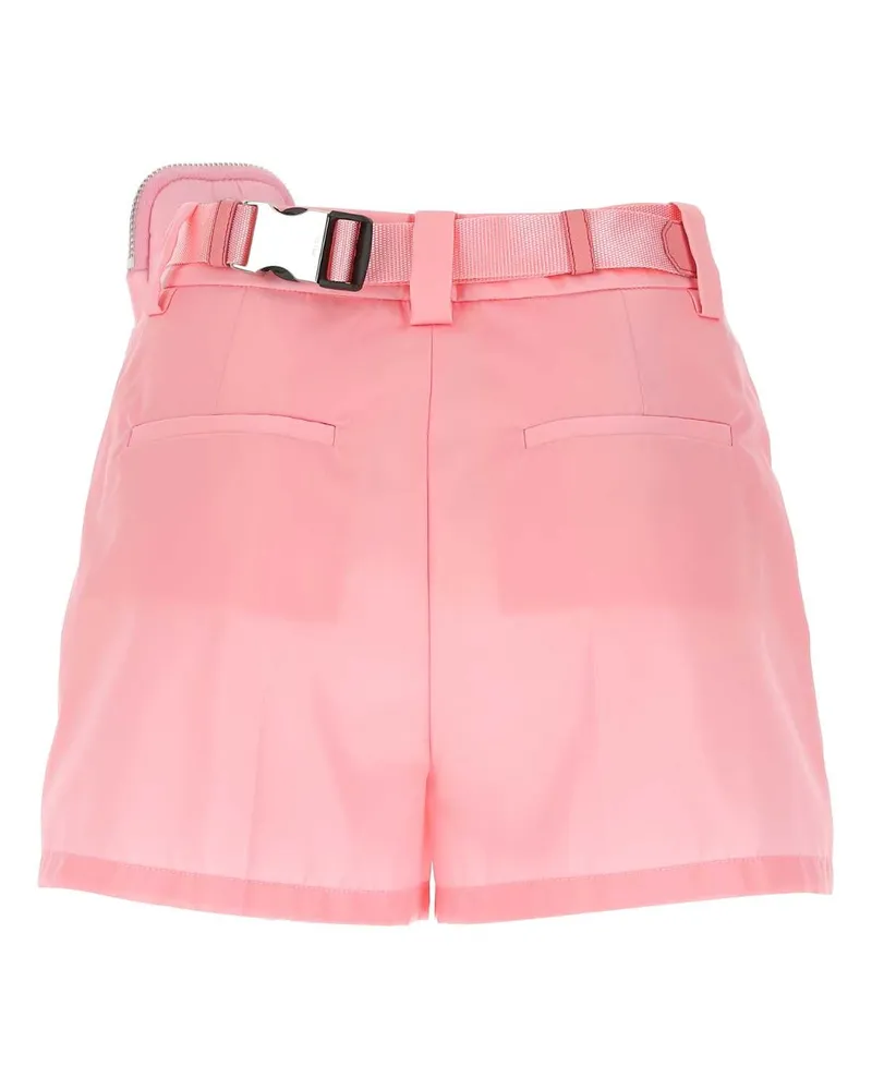 Prada Women's Pink Nylon Shorts F0028 Exterior Pink