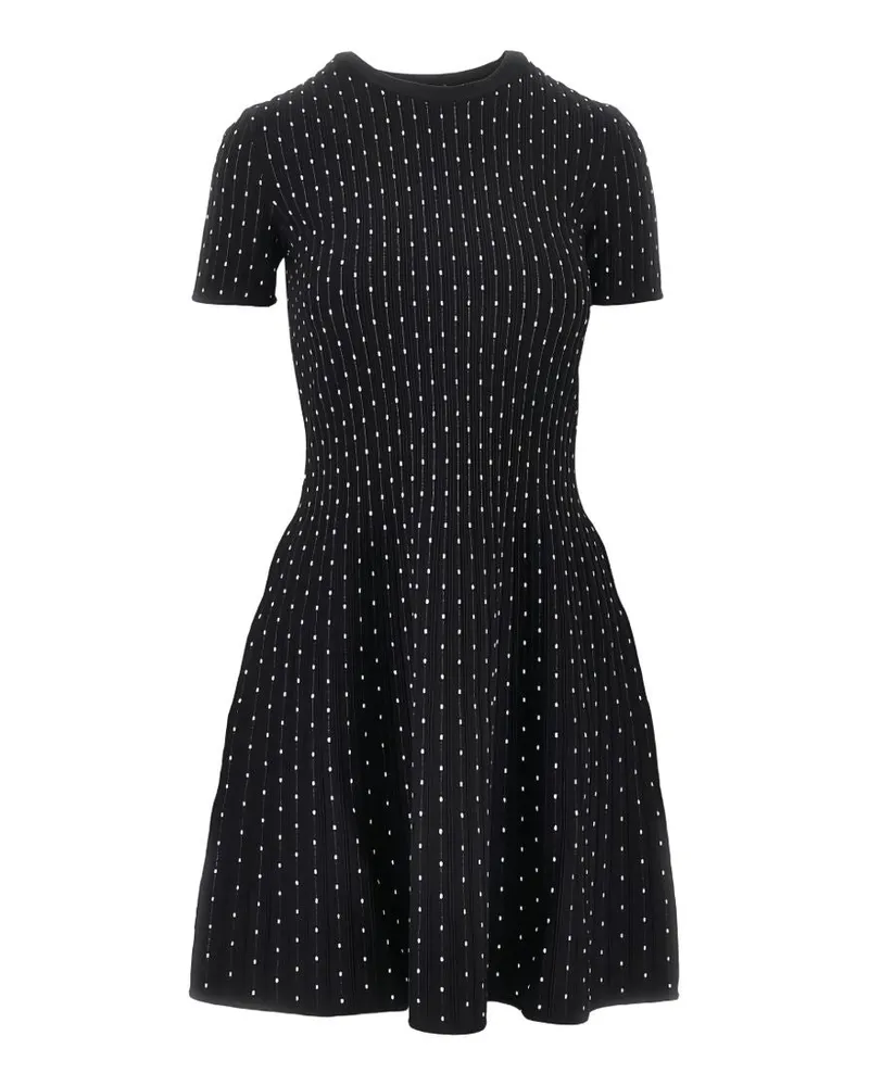 Emporio Armani Polka-Dot Knit Dress — Black Black