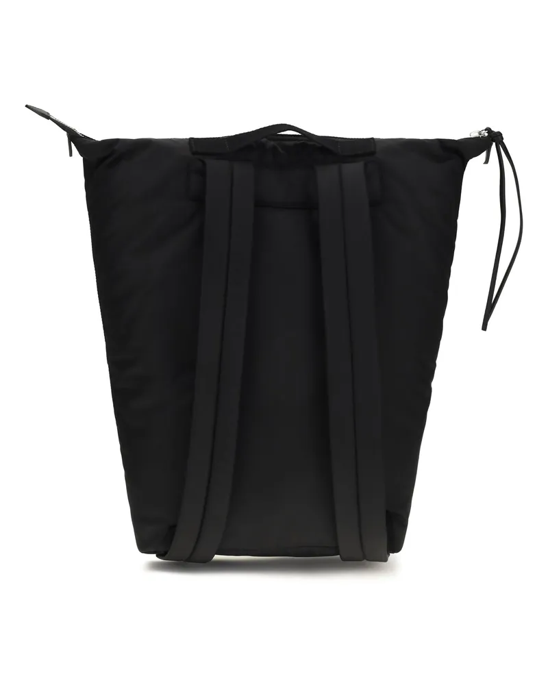 Maison Margiela Men's Zip Line Backpack Black-Black Polyamide Backpacks Black/black Black