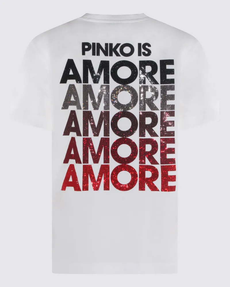 Pinko Women's Logo-Embroidered T-Shirt White White
