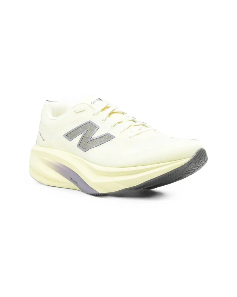 New Balance Mesh Panel Sneakers — White White