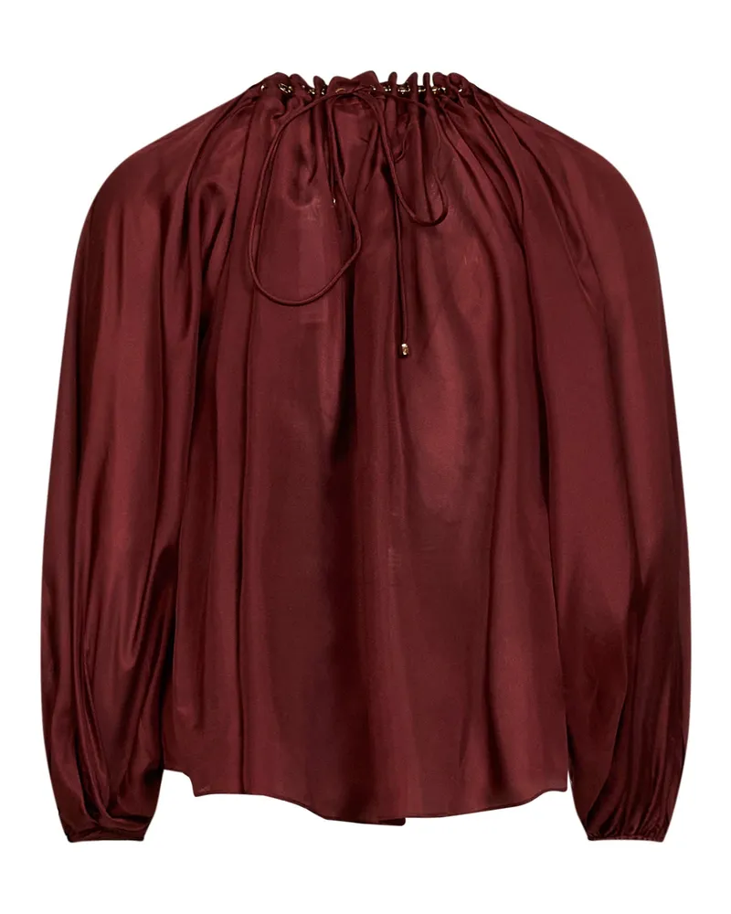 Zimmermann Women's Blouse Aster Merlot Silk Purple Shirt Purple