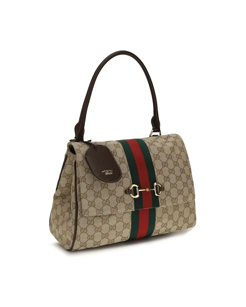 Gucci Women's Beige Polyester Handbag Bag Beige