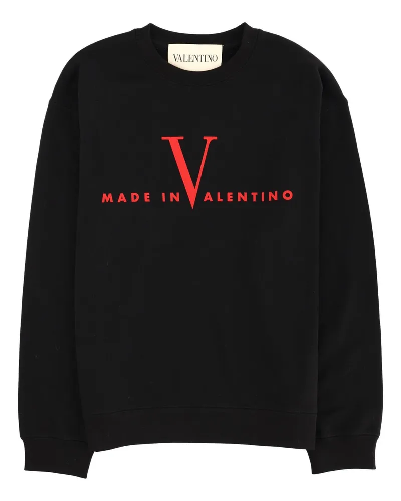 Valentino Garavani Logo-Graphic Cotton Sweatshirt — Black Black