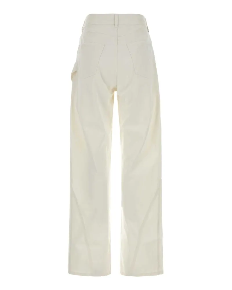 J.W.Anderson Women's White Denim Jeans Offwhite Exterior: Cotton White