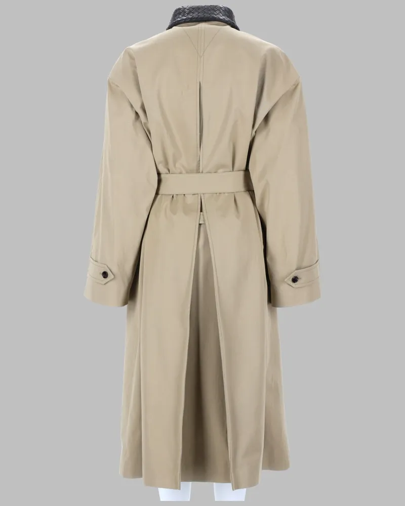 Bottega Veneta Cotton Trench Coat — Beige Beige