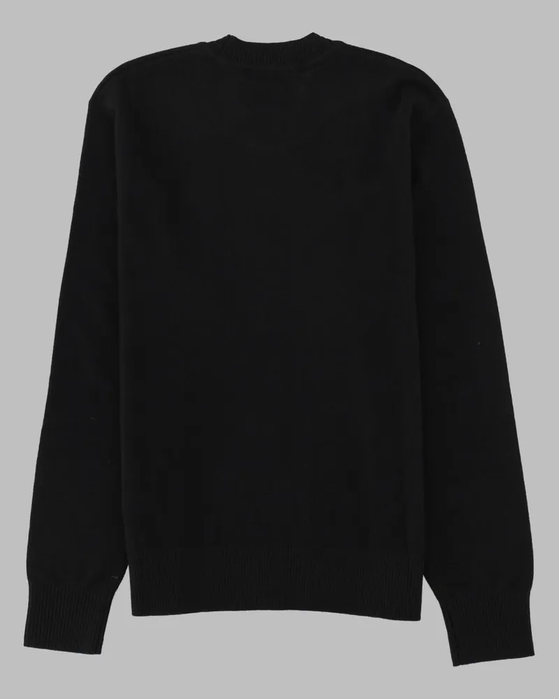 Versace Jeans Logo-Embroidered Wool-Blend Sweater — Black Black