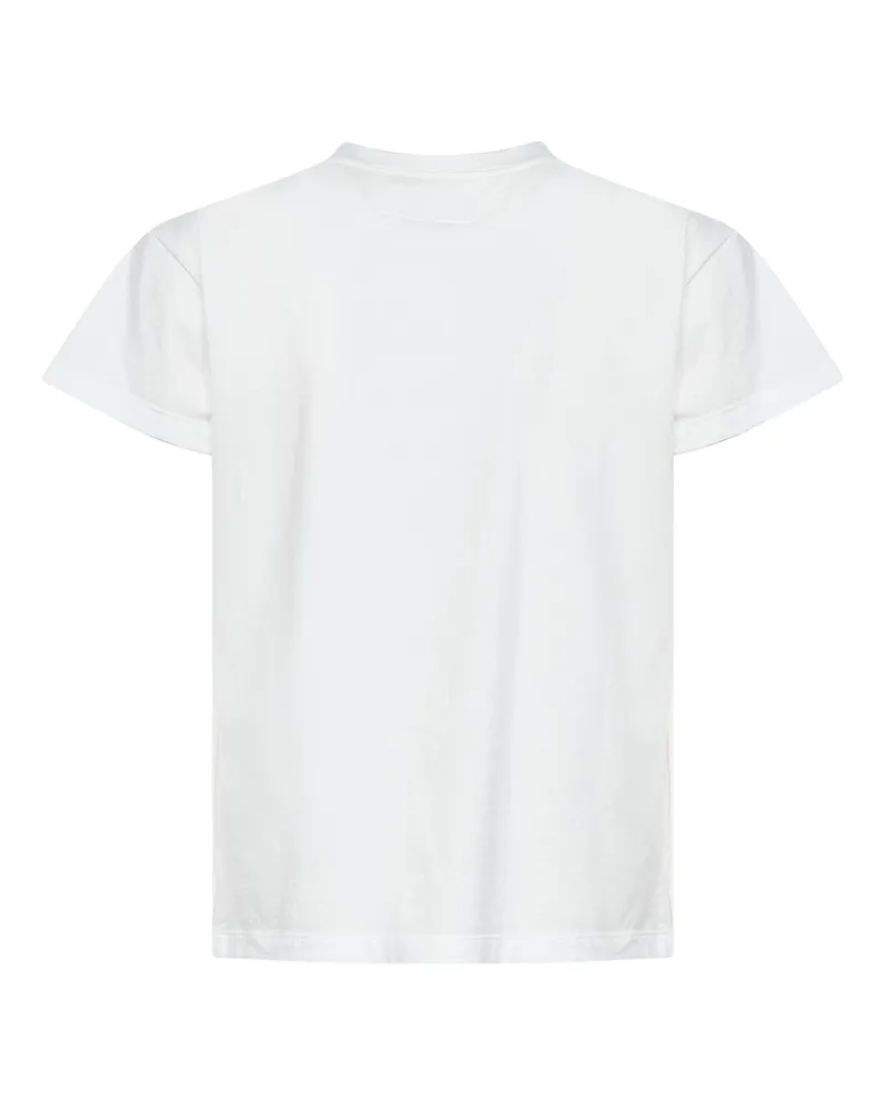 Maison Margiela Logo-Print Cotton Jersey T-Shirt — White White
