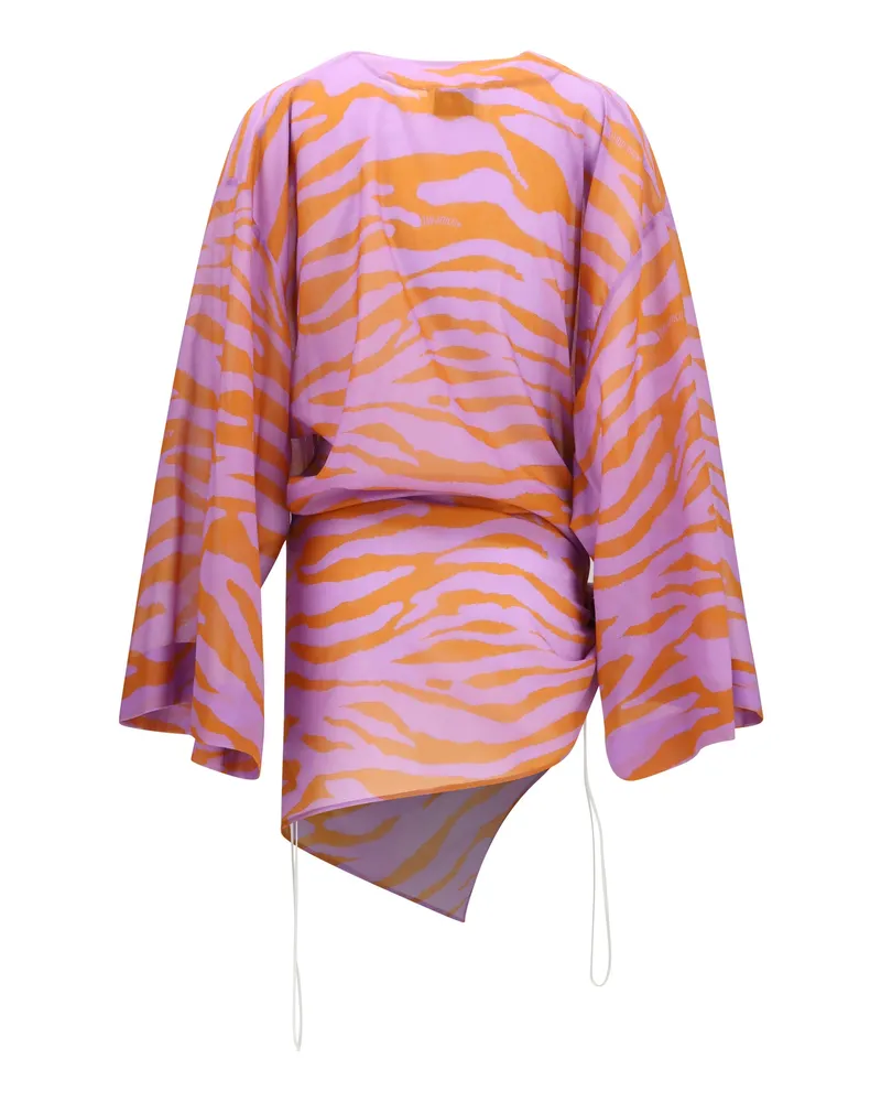 ATTICO Women's Mini Dress Orange-Purple Cotton Orange/purple Orange